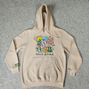 Woodward Peace Park Tan Heavyweight Warm Pullover Hoodie Medium Unisex RARE